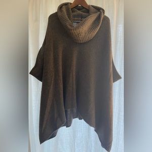 Eileen Fisher Merino Turtleneck oversized poncho s/m